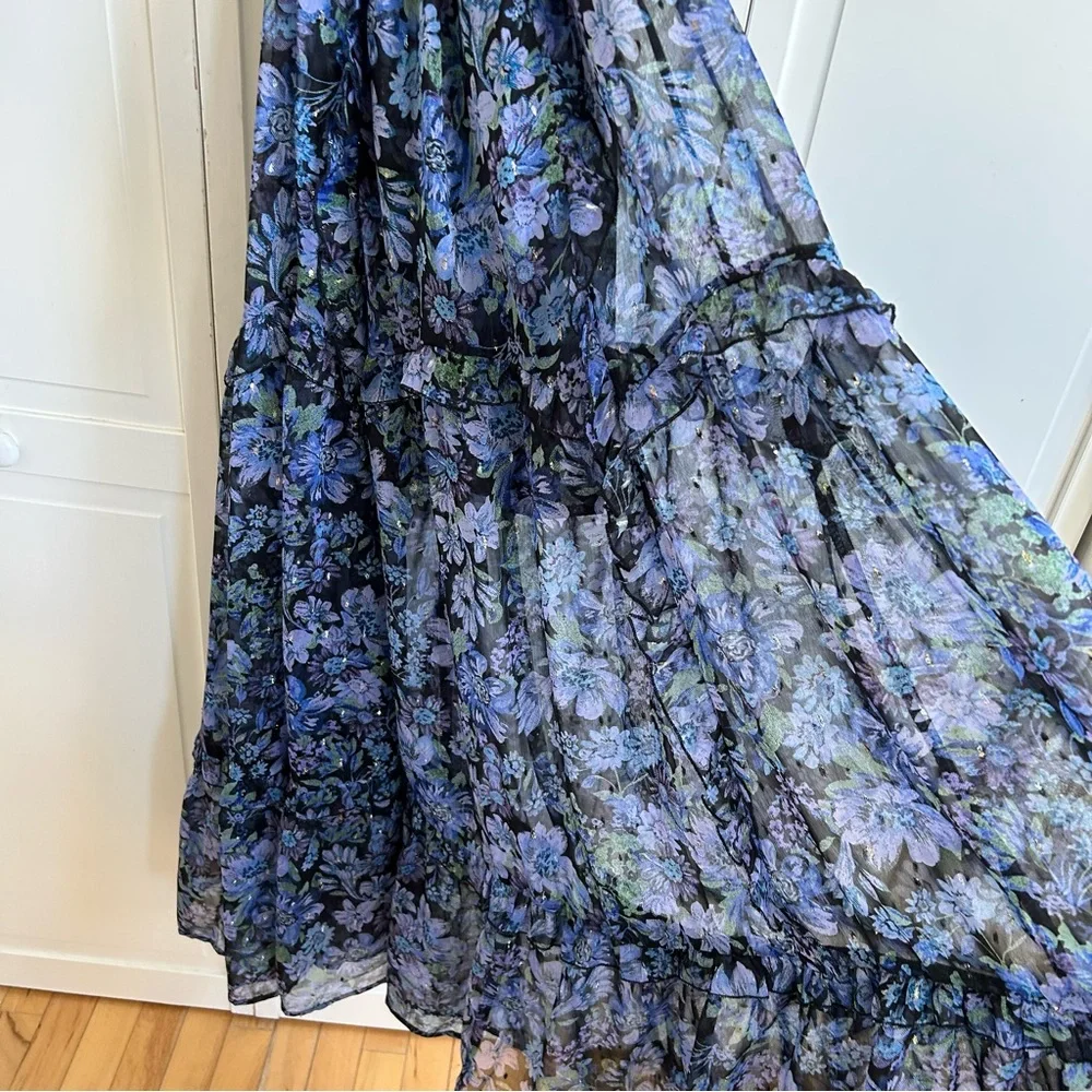 Sabina Musayev Diamanda Belted Floral Maxi Dress Sz M (can fit Small). Rare! - Picture 9 of 11